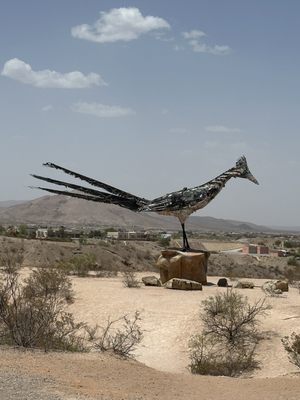 Recycled Roadrunner Sculpture by null