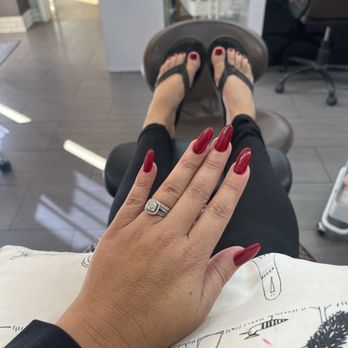 Diva Nails - Deluxe pedicure & dip overlay. - Nail Salons Near Me - Garden Grove, California