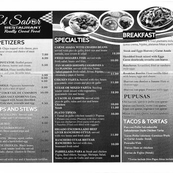 El Sabor Restaurant - Menu - Salvadoran Near Me - Keller, Texas El Sabor Restaurant - Menu - Salvadoran Near Me - Keller, Texas