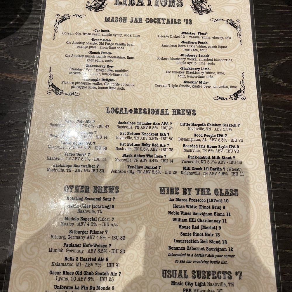 The Stillery - Drink menu - New American Near Me - Nashville, Tennessee The Stillery - Drink menu - New American Near Me - Nashville, Tennessee