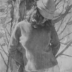 Dan Schultz Fine Art Gallery & Studio - "Solidity" :: Charcoal on Paper :: 20 x 16 inches :: by Dan Schultz
