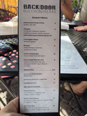 Menu photo 3 Backdoor Bistro and Wine Bar Vacaville, CA
