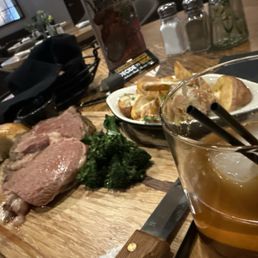 Prime Rib w/ an Old Fashioned. So tasty. Ha