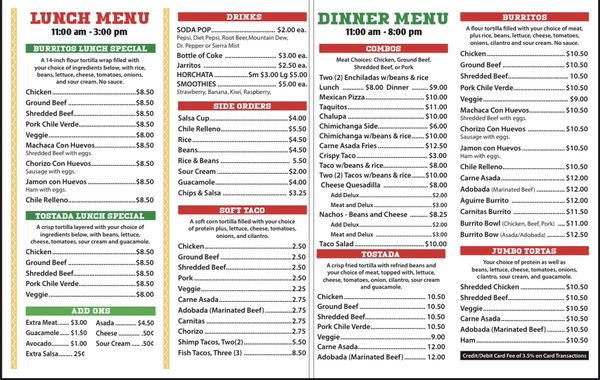 Menu photo 2 Mexican Express Reedsport, OR Menu photo 2 Mexican Express Reedsport, OR