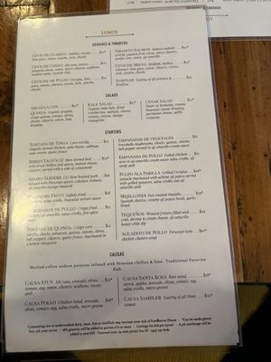 Menu photo 4 Franco's Latin Table San Francisco, CA