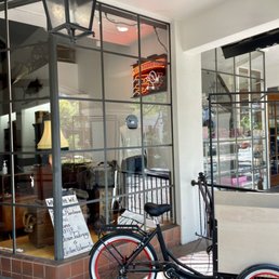 Display window with classic bicycle