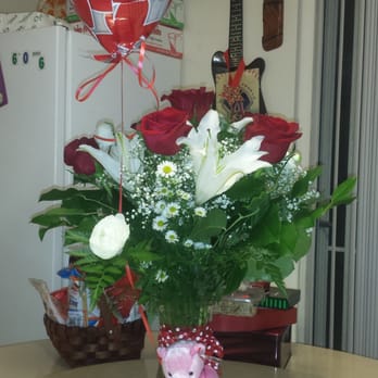 Floraland - Rose and lillies with complimentary ty bear and balloon. Well done! - Florists Near Me - Alhambra, California Floraland - Rose and lillies with complimentary ty bear and balloon. Well done! - Florists Near Me - Alhambra, California