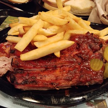 Gates Bar-B-Q - Mixed plate with smoked sliced pork, brisket, and ribs. - Barbeque Near Me - Leawood, Kansas Gates Bar-B-Q - Mixed plate with smoked sliced pork, brisket, and ribs. - Barbeque Near Me - Leawood, Kansas