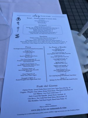 Menu photo 4 Slay Italian Kitchen Manhattan Beach, CA