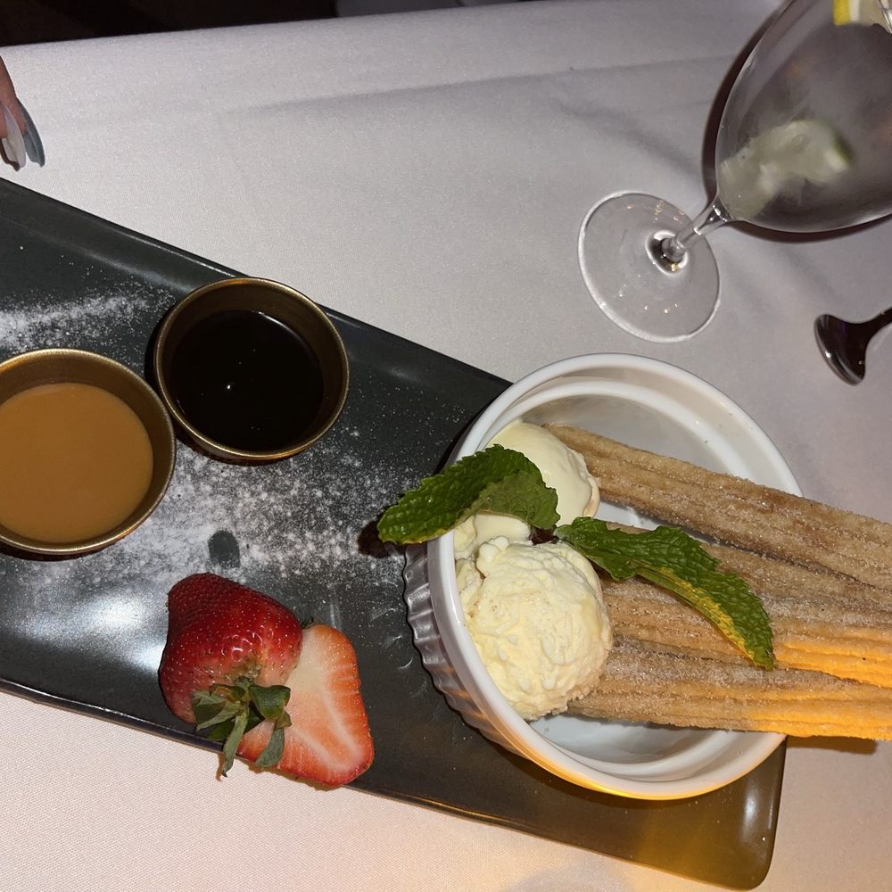 Bota Supper Club - Churros with chocolate and salted caramel sauce and ice cream - Supper Clubs Near Me - Staten Island, New York Bota Supper Club - Churros with chocolate and salted caramel sauce and ice cream - Supper Clubs Near Me - Staten Island, New York