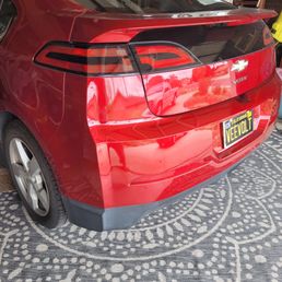 Rear bumper painted and replaced. Perfection! Rear bumper painted and replaced. Perfection!