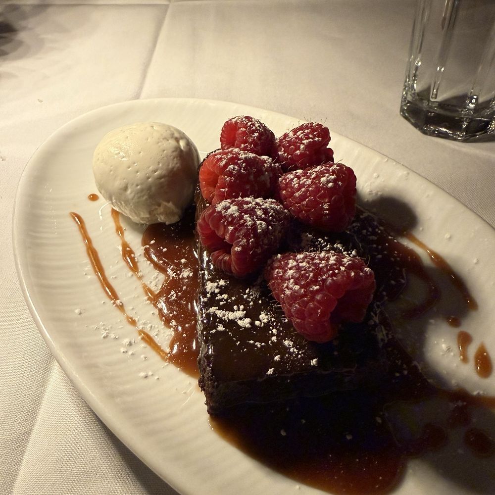 C & O Restaurant - Bittersweet chocolate Brioche bread pudding - New American Near Me - Charlottesville, Virginia