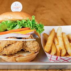 Chicken is Back - American Ham & Cheese  Burger Meal