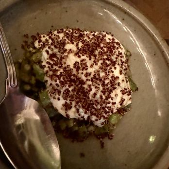 Bateau - Fried quinoa / beef fat bernaise/ over asparagus - Steakhouses Near Me - Seattle, Washington