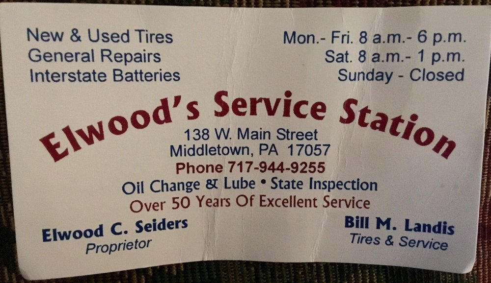 ELWOOD’S SERVICE STATION Updated September 2024 138 W Main St