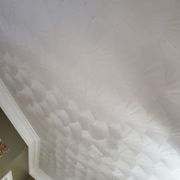 Repaired and mismatched ceiling