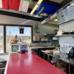 Skosh - Lunch counter and partial interior view