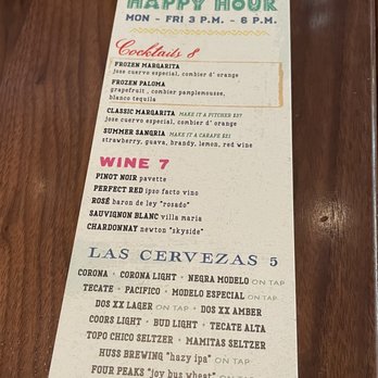 Blanco Cocina + Cantina - Happy hour menu - Tacos Near Me - Phoenix, Arizona Blanco Cocina + Cantina - Happy hour menu - Tacos Near Me - Phoenix, Arizona