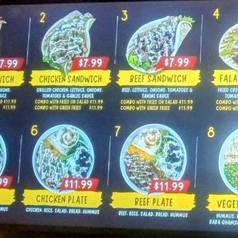 Stop N Go Gyro - DeSoto - The menu I've gotten one through four - Fast Food Near Me - DeSoto, Texas