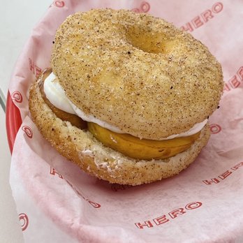 Hero Doughnuts & Buns - The sliced  on this donut are so fresh. It's delicious - Donuts Near Me - Atlanta, Georgia