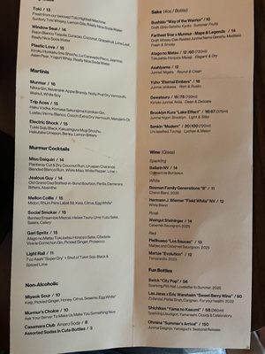 Menu photo 2 Murmur HiFi Lounge Providence, RI