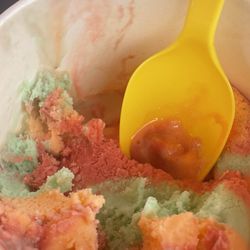 Wellingtons Ice Cream Palace - Rainbow sherbet in cup