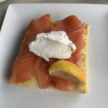 Mille - Nordic crepe-salmon and sour cream, Swiss cheese inside - French Near Me - Santa Fe, New Mexico