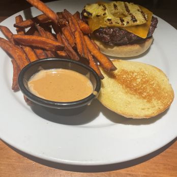 Black Canyon Restaurant - Bison Burger and sweet potato fries - Steakhouses Near Me - Fort Wayne, Indiana