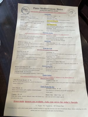 Menu photo 2 Plates Mediterranean Bistro Williamstown, MA