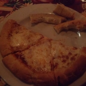 Cafe Lombardi's - Half eaten personal Margarita Pizza. So yummy but the crust is real thick. You'll need something to dip it in if you want ro eat it. - Italian Near Me - Horsham, Pennsylvania