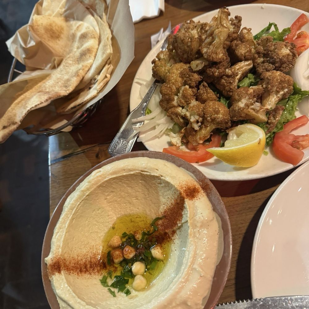Open Sesame - Flash Fried Cauliflower Hummus vn gf - Mediterranean Near Me - Long Beach, California Open Sesame - Flash Fried Cauliflower Hummus vn gf - Mediterranean Near Me - Long Beach, California