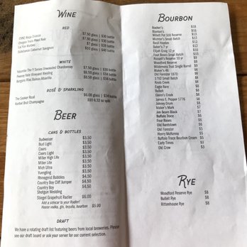 The Stave - House wine/bourbon menu - Southern Near Me - Frankfort, Kentucky The Stave - House wine/bourbon menu - Southern Near Me - Frankfort, Kentucky
