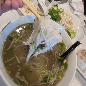 White Bowl - Brisket pho, with beans sprouts & onions. - Vietnamese Near Me - Houma, Louisiana White Bowl - Brisket pho, with beans sprouts & onions. - Vietnamese Near Me - Houma, Louisiana