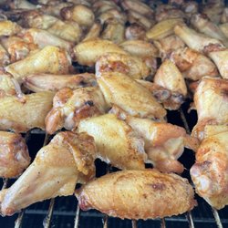 Creek’s Edge Pizza And Grill - Smoked chicken wings. O so pretty.