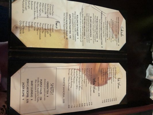 Menu photo 7 Blake's Tavern Providence, RI