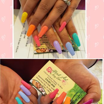 Nail Art & Day Spa - LOVE my nails! Always come back here. Always same great service and my nails are just the perfect shape non lumpy perfect perfect! - Nail Salons Near Me - Schertz, Texas