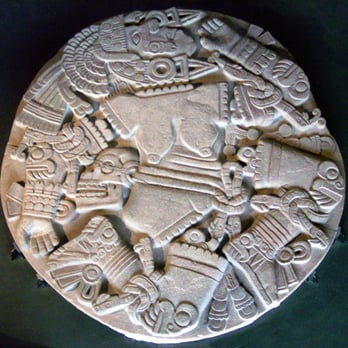 Templo Mayor - Coyolxauhqui, the dismembered moon goddess; Templo Mayor; 15th century; 10-ft diameter 9-ton polychromed andesite stone disk - Museums Near Me - México, D.F., DIF Templo Mayor - Coyolxauhqui, the dismembered moon goddess; Templo Mayor; 15th century; 10-ft diameter 9-ton polychromed andesite stone disk - Museums Near Me - México, D.F., DIF