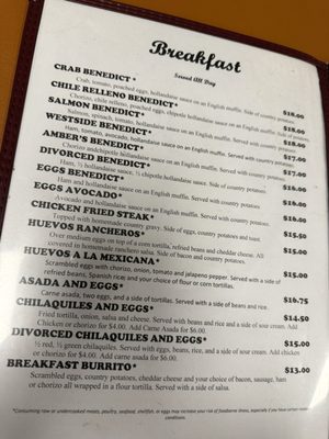 Menu photo 1 Westside Cafe & Coffee Company Reno, NV