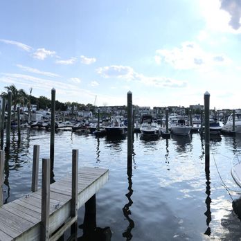 Beach Tavern - View of the Marina from the outside seating area - New American Near Me - Monmouth Beach, New Jersey