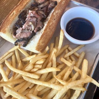 Buckhorn BBQ + Grill - Tri Tip Sandwich (6 oz, no onions) Combo with Fries - Barbeque Near Me - Rocklin, California Buckhorn BBQ + Grill - Tri Tip Sandwich (6 oz, no onions) Combo with Fries - Barbeque Near Me - Rocklin, California