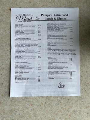 Menu photo 2 Pampy's Cuban Bakery Lake City, FL