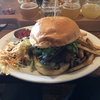 Alibi Room - All beef burger with "the works" - Pubs Near Me - Vancouver, British Columbia