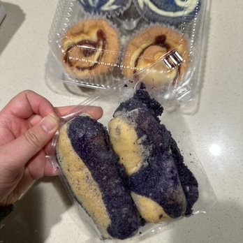 Bunso Breads Bakery & Cafe - Ube muffins and not sure the other flavor ($8 for 4 muffins) and ube senorita breads ($3 for 2) - Bakeries Near Me