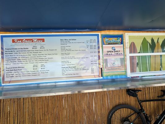 Menu photo 1 Koa Oasis Honolulu, HI