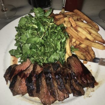 Cafe Mogador - Grilled steak with fries and salad - Moroccan Near Me - Brooklyn, New York Cafe Mogador - Grilled steak with fries and salad - Moroccan Near Me - Brooklyn, New York