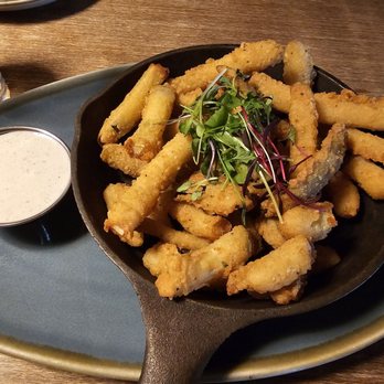 Grand Olde Station - Railroad spike fried pickles - New American Near Me - Lake Toxaway, North Carolina