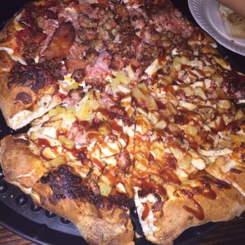Gold Dust Pizza - Half All meat half Moe's bbq chicken - Pizza Near Me - Ripon, California Gold Dust Pizza - Half All meat half Moe's bbq chicken - Pizza Near Me - Ripon, California