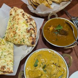 garlic naan, ajwain paratha, coconut chicken curry, lamb curry garlic naan, ajwain paratha, coconut chicken curry, lamb curry