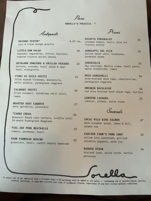 Menu photo 2 Sorella San Francisco, CA Menu photo 2 Sorella San Francisco, CA