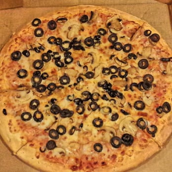 Mesa Pizza - Large 2 topping pizza (Part of their 3/$15 2 topping deal ). Chose Mushroom and Olives. - Pizza Near Me - San Diego, California Mesa Pizza - Large 2 topping pizza (Part of their 3/$15 2 topping deal ). Chose Mushroom and Olives. - Pizza Near Me - San Diego, California